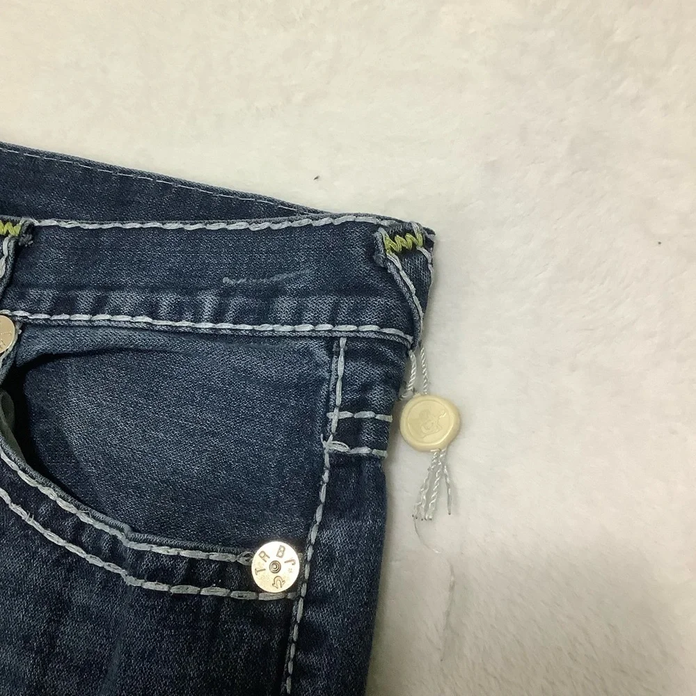 True Religion Ricky Super T Rare Yellow Tag Sz 42 Dark Wash